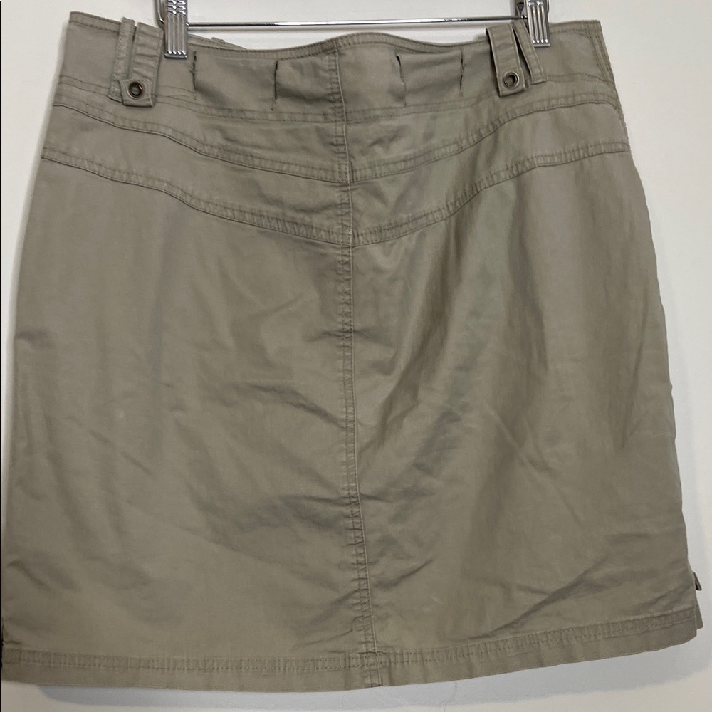 Khaki Casual Skirt with Belt loops Skort (shorts inside) side pockets - Picture 7 of 9